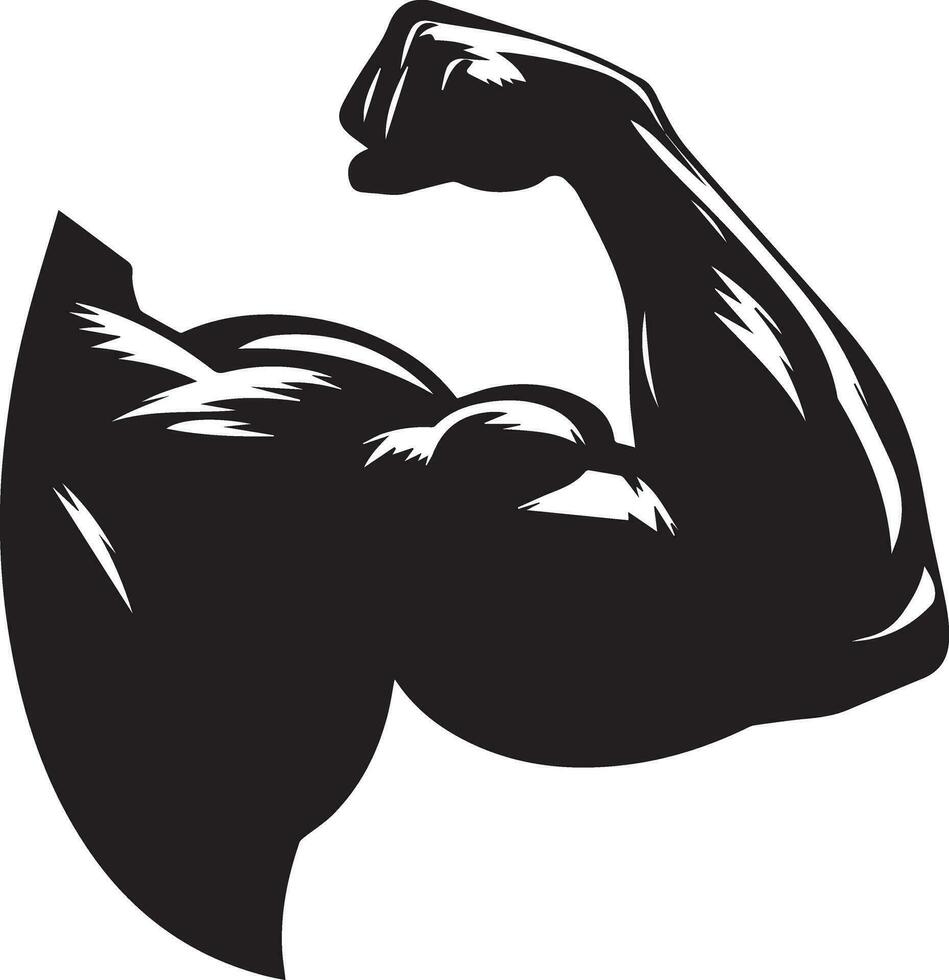 uno braccio muscolo vettore illustrazione silhouette 7