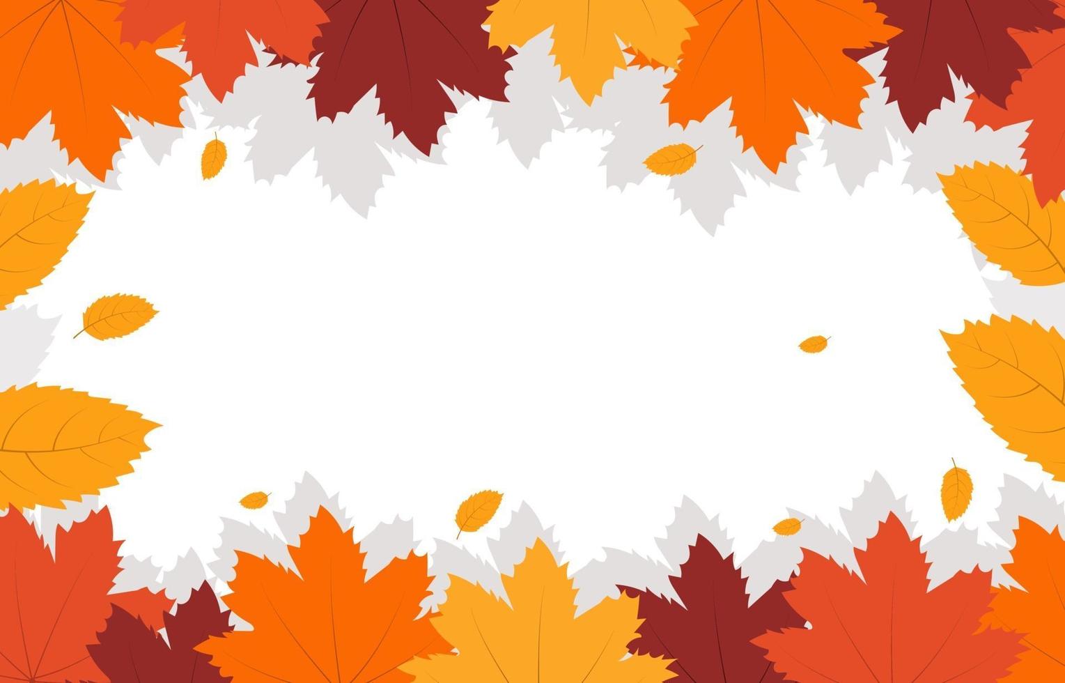 foglie d'autunno sfondo vettoriale stagionale