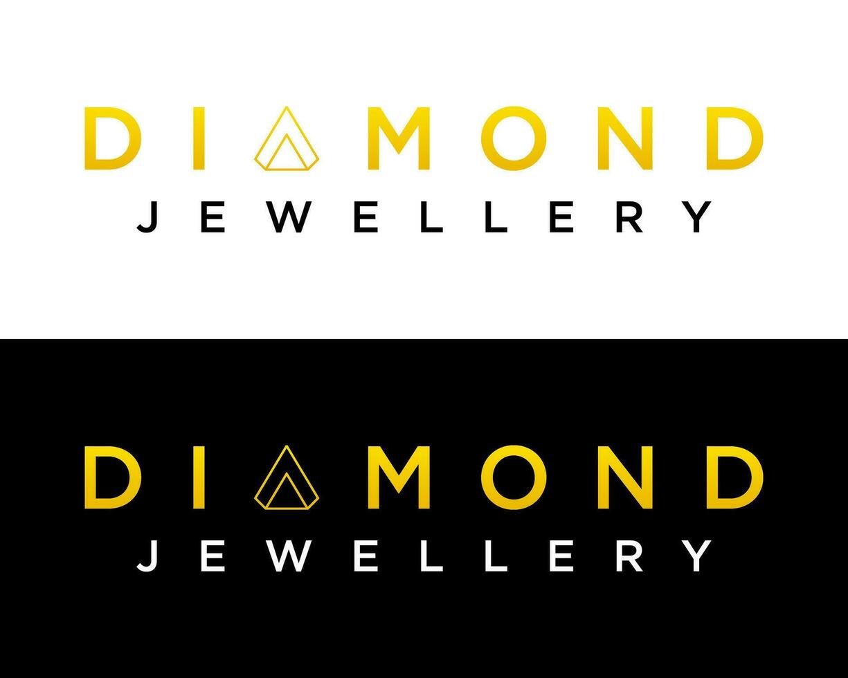 lettera un' monogramma diamante gioielleria logo design. vettore