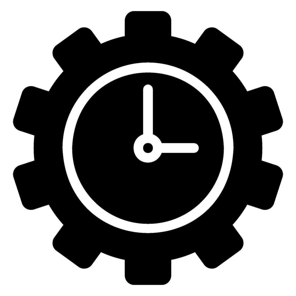 icona del glifo di gestione del tempo vettore