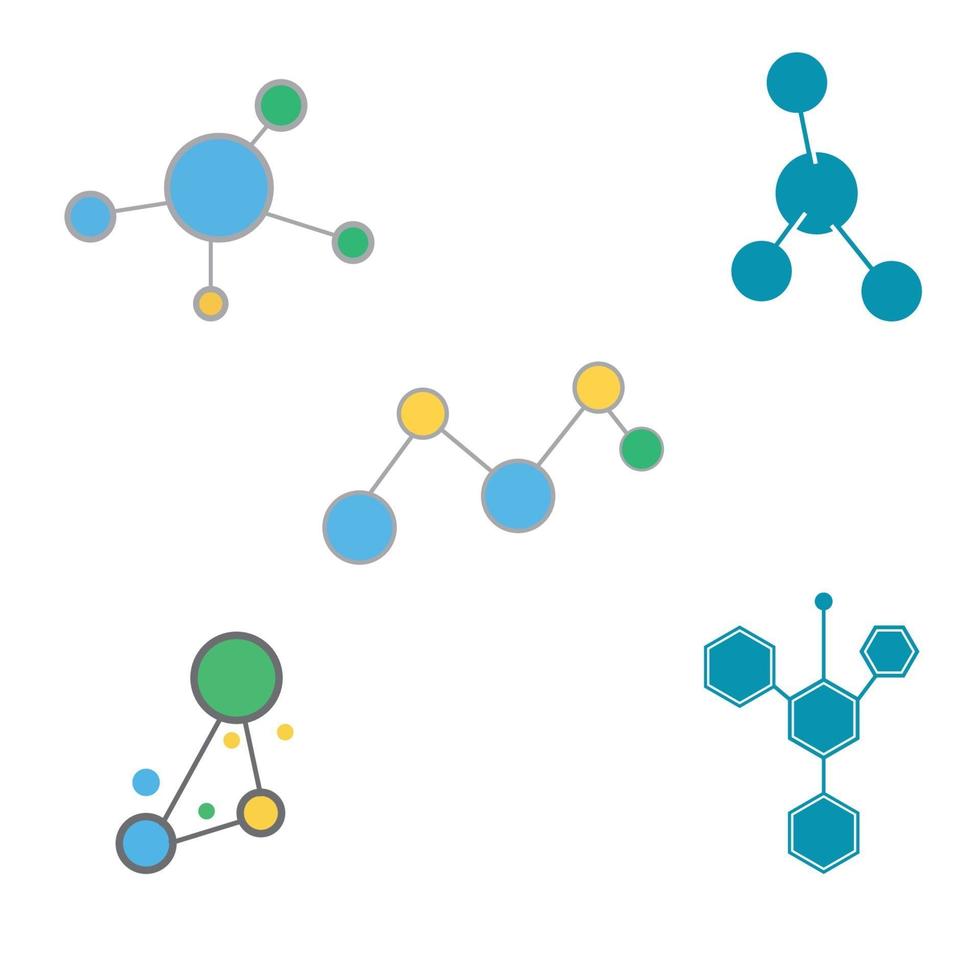 molecola simbolo logo modello illustrazione vettoriale design