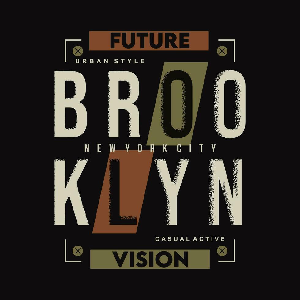 brooklyn nuovo York lettering tipografia vettore, astratto grafico, illustrazione, per Stampa t camicia vettore