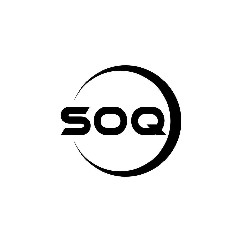 soq lettera logo disegno, ispirazione per un' unico identità. moderno eleganza e creativo design. filigrana il tuo successo con il Impressionante Questo logo. vettore