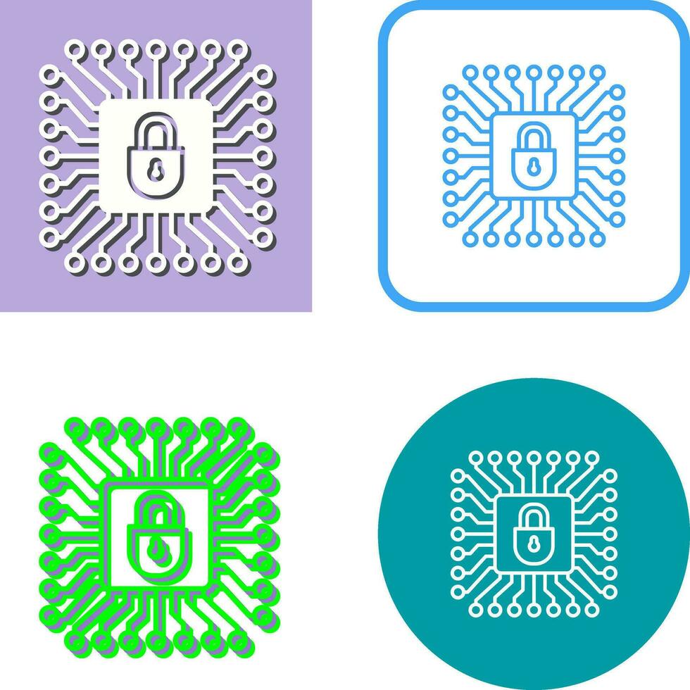 informatica protezione vettore icona