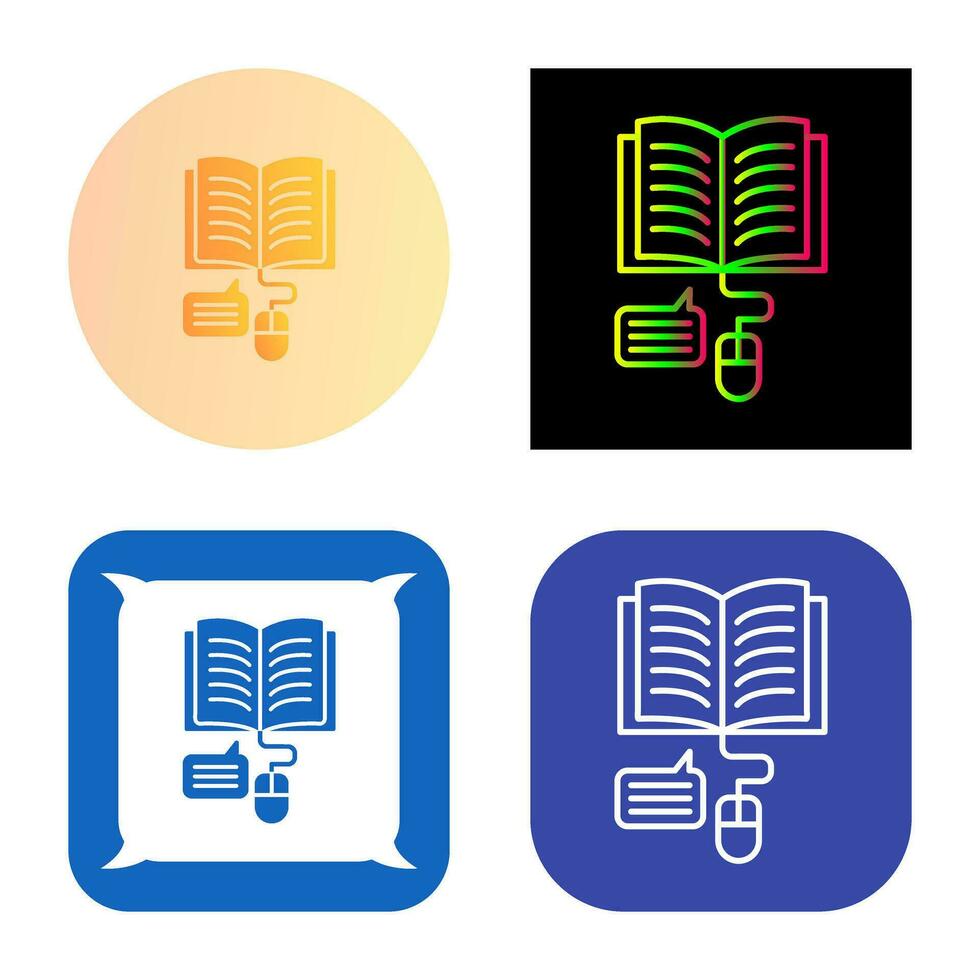 icona del vettore di apprendimento online