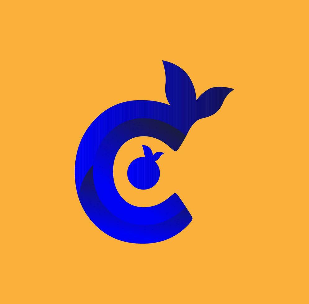 c logo design vettore