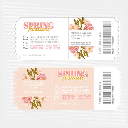 Biglietti vettoriali Spring Festival