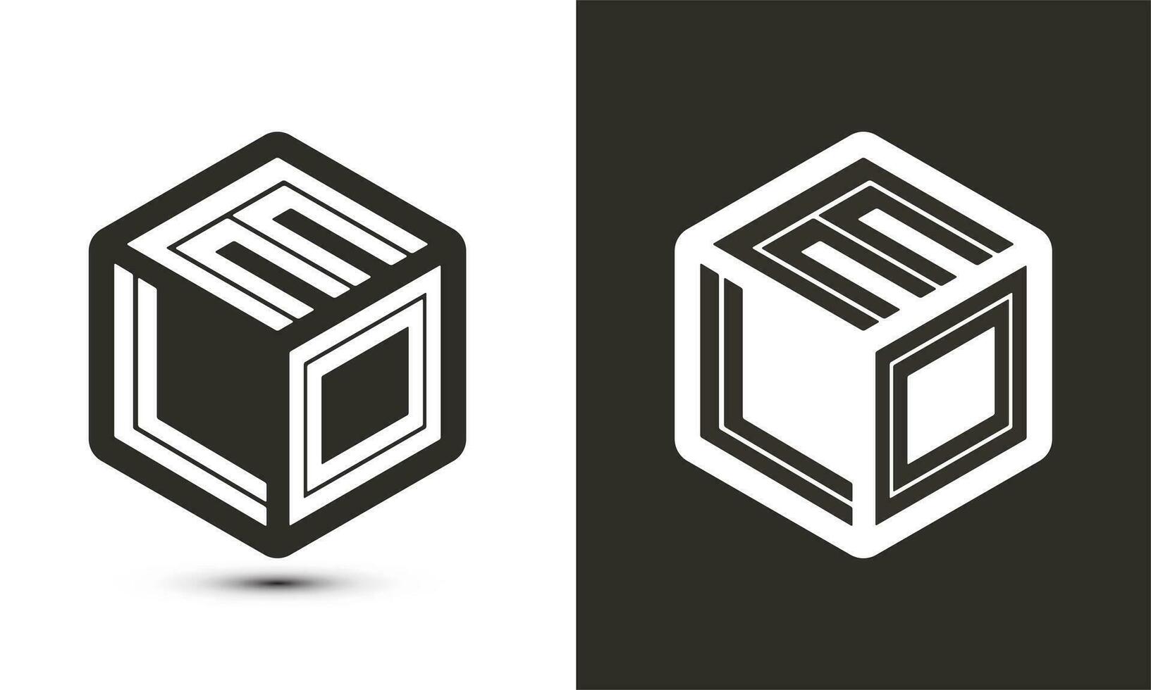 elo lettera logo design con illustratore cubo logo, vettore logo moderno alfabeto font sovrapposizione stile.