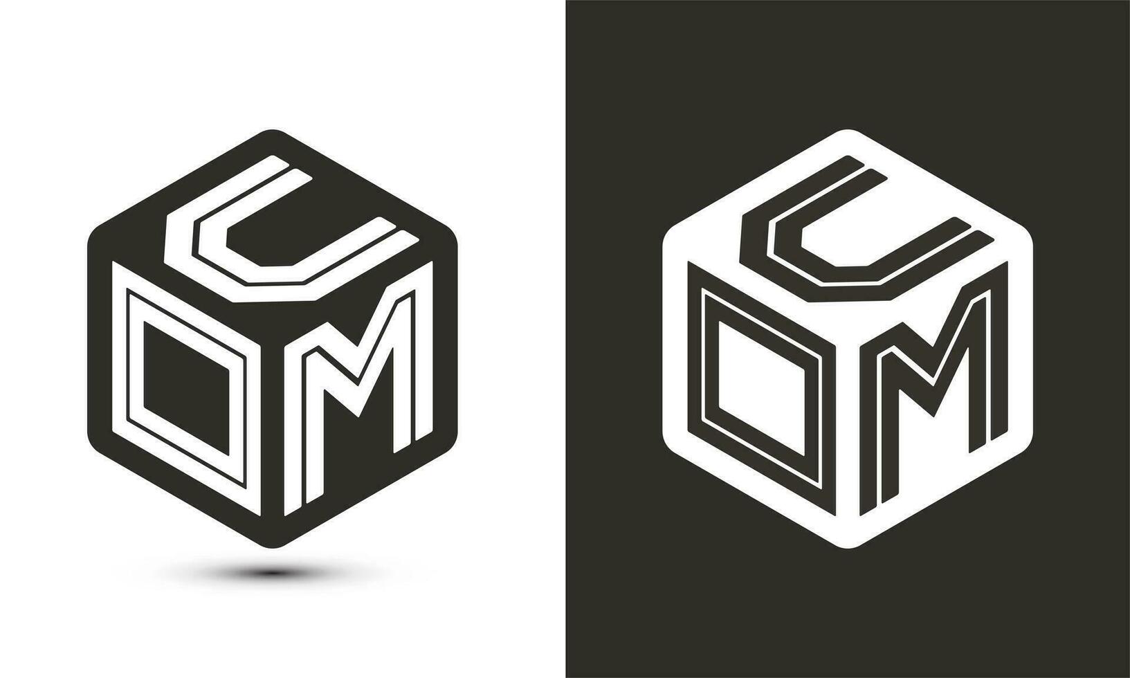um lettera logo design con illustratore cubo logo, vettore logo moderno alfabeto font sovrapposizione stile.