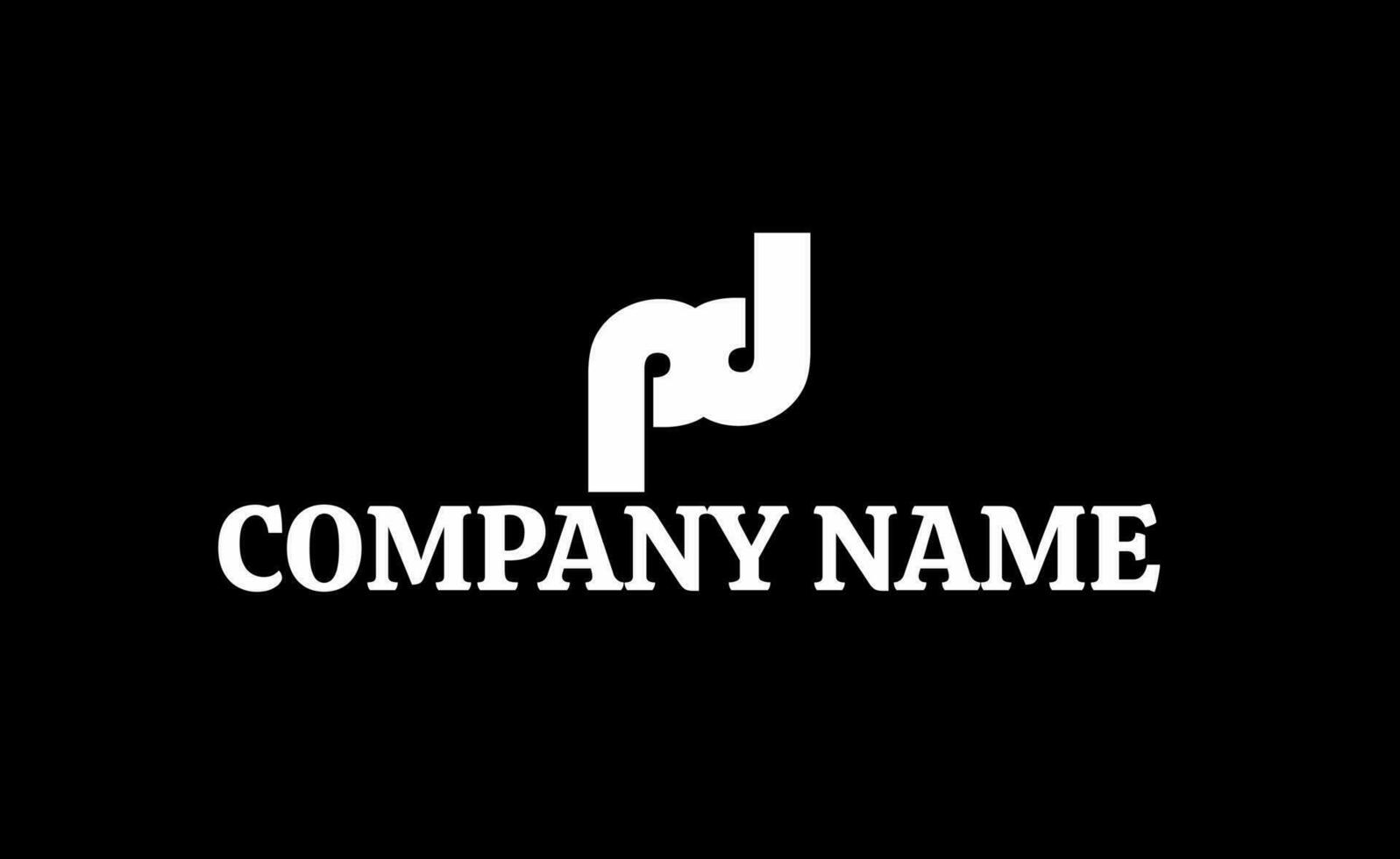 pd lettere logo per design vettore