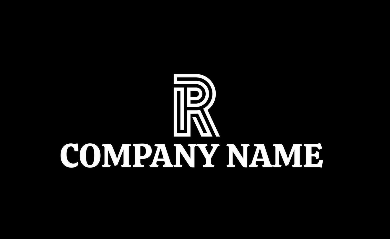 creativo linea arte di semplice lettera r logo vettore