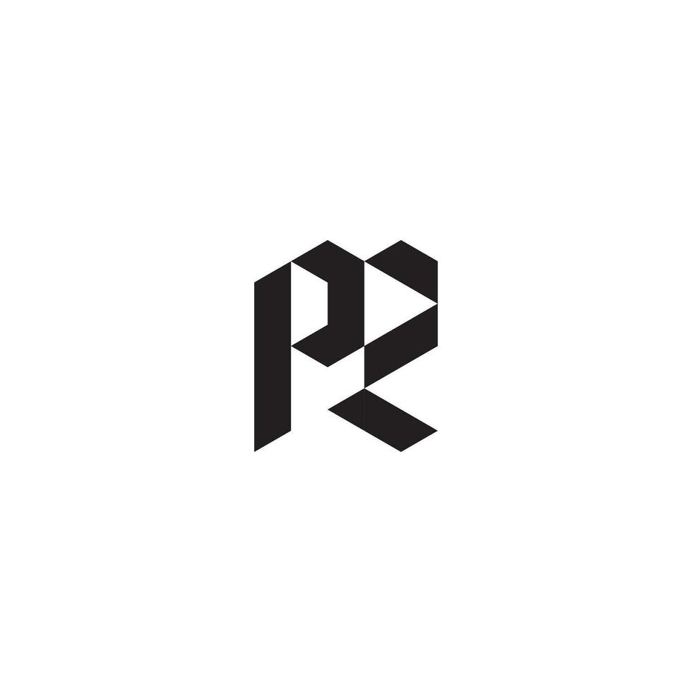 pz geometrico e futuristico concetto alto qualità logo design vettore