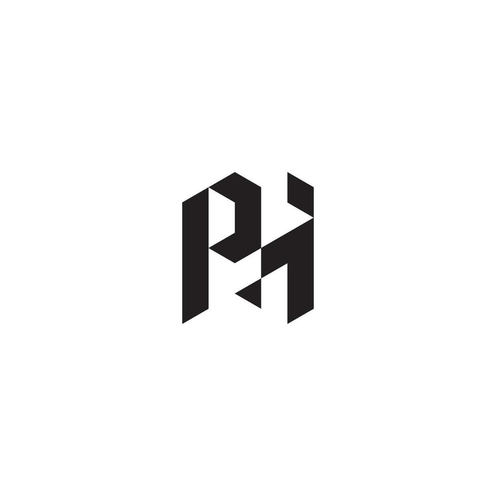 ph geometrico e futuristico concetto alto qualità logo design vettore