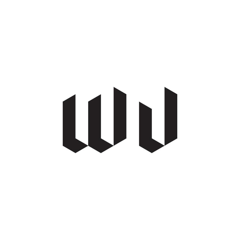 ww geometrico e futuristico concetto alto qualità logo design vettore