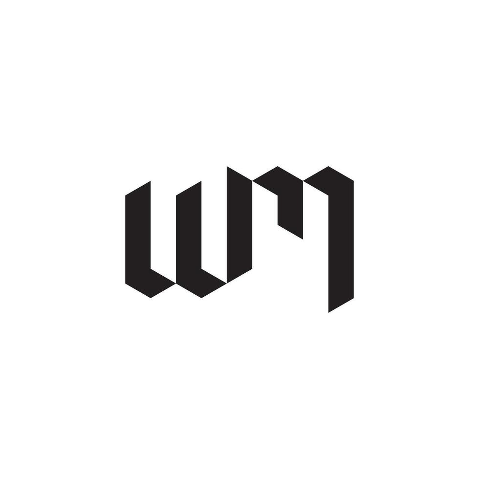 wm geometrico e futuristico concetto alto qualità logo design vettore