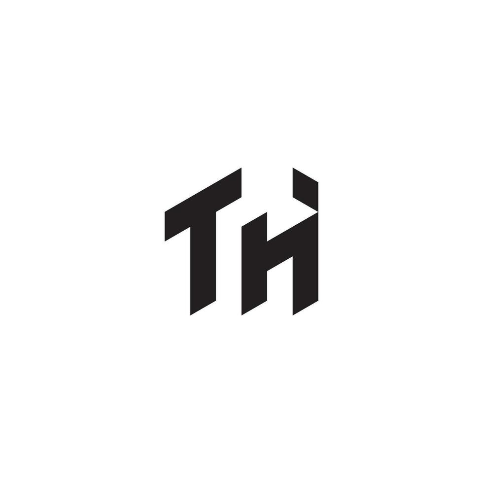 th geometrico e futuristico concetto alto qualità logo design vettore