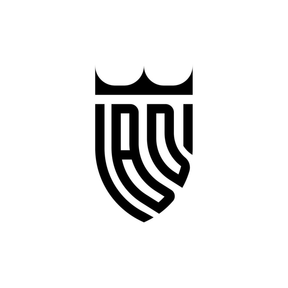 bd corona scudo iniziale lusso e reale logo concetto vettore