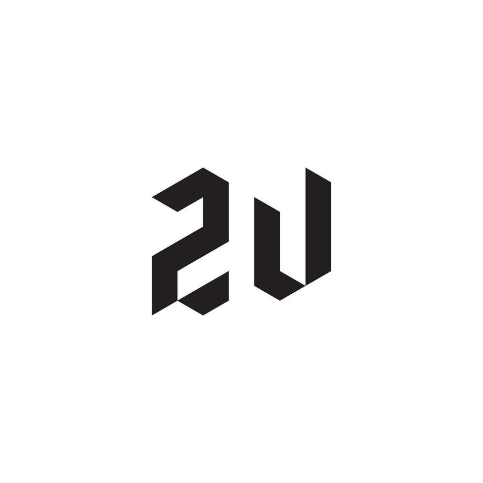 Z W geometrico e futuristico concetto alto qualità logo design vettore