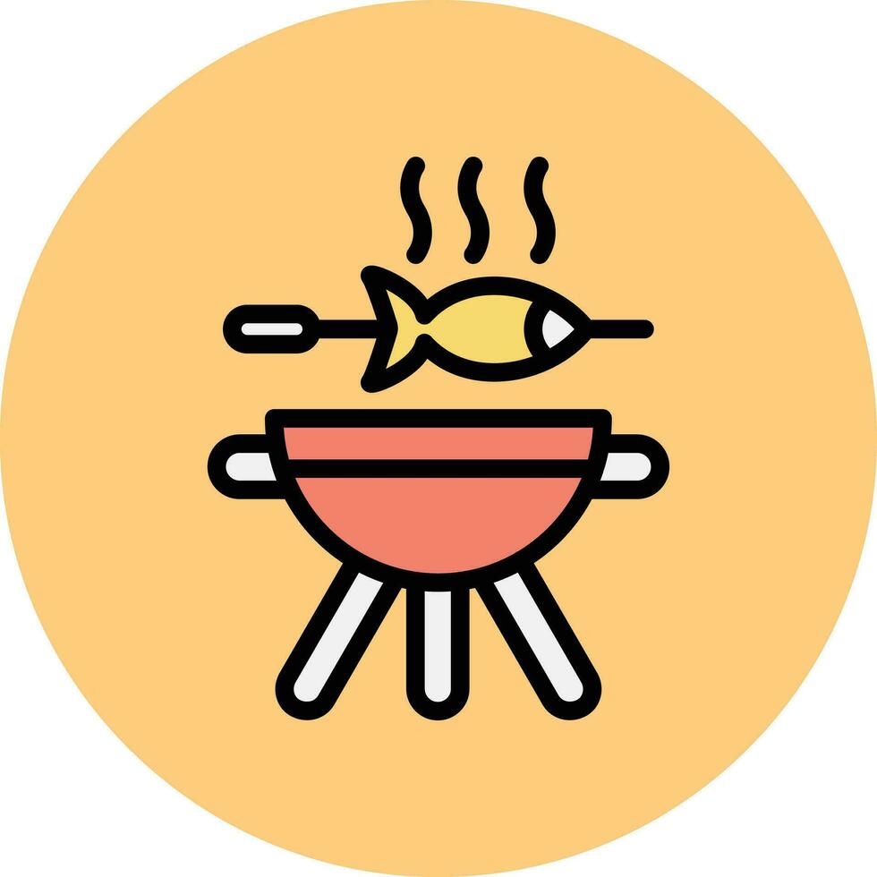 illustrazione del design dell'icona di vettore del barbecue