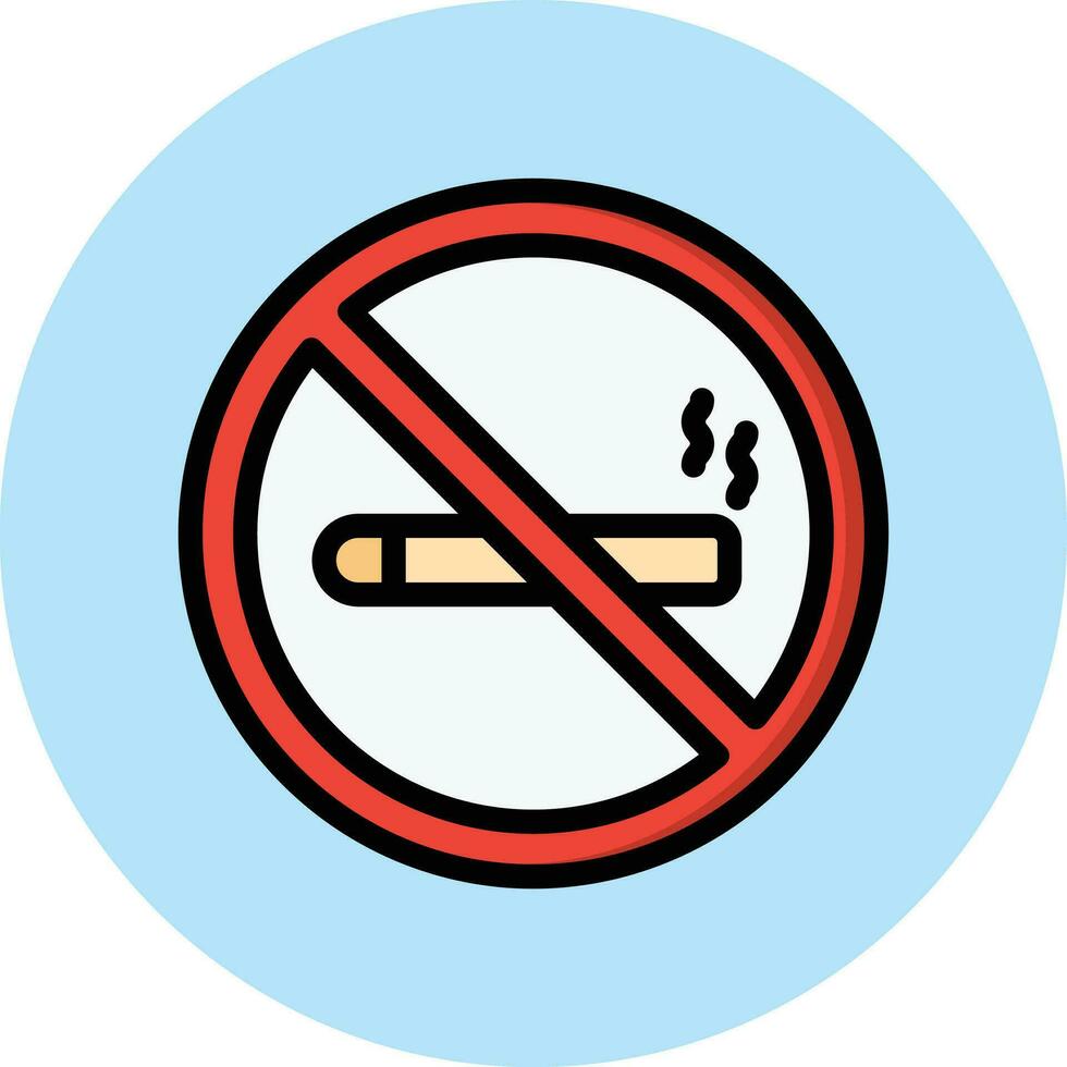 illustrazione del design dell'icona di vettore non fumatori