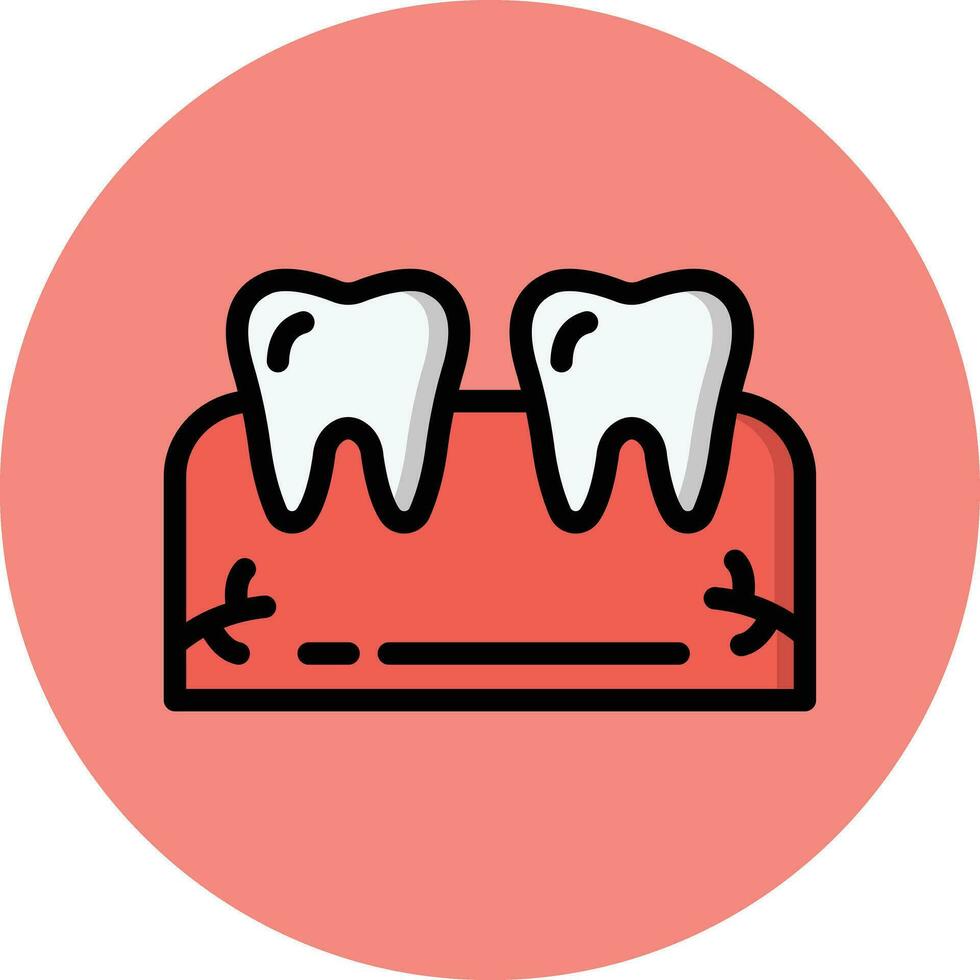 illustrazione del design dell'icona di vettore dei denti