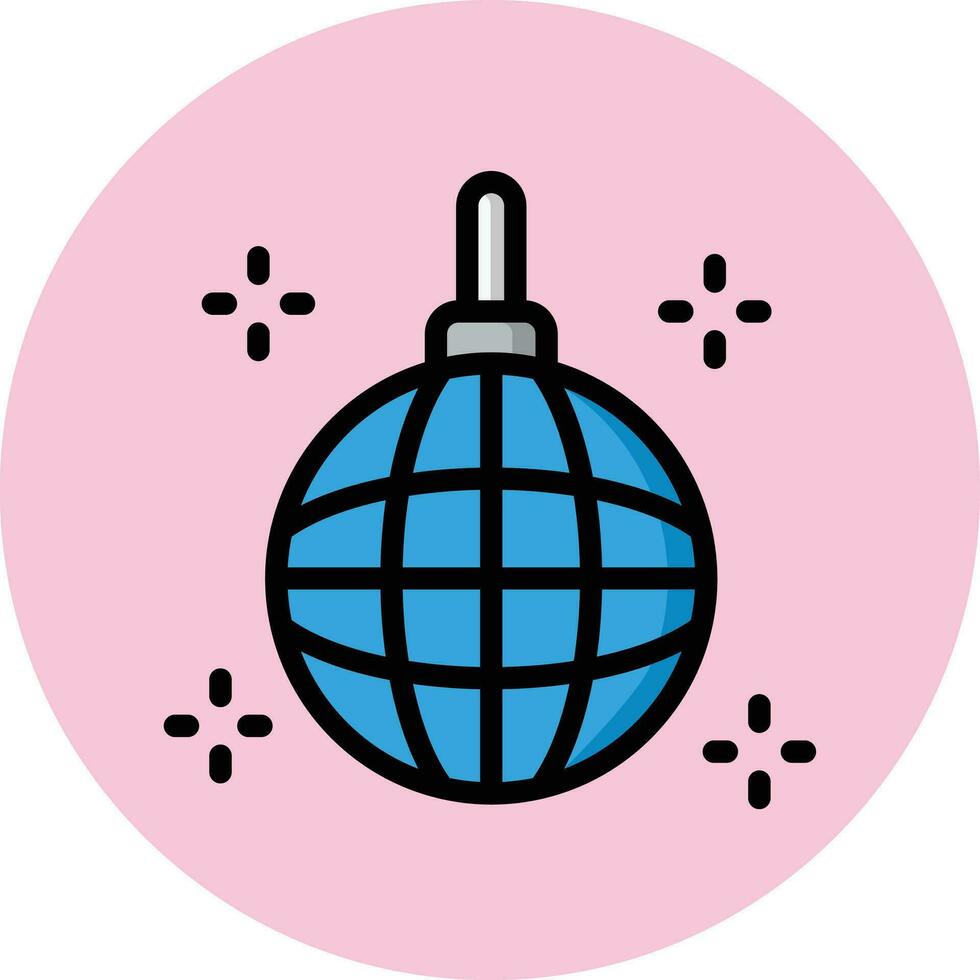 illustrazione del design dell'icona di vettore della palla da discoteca