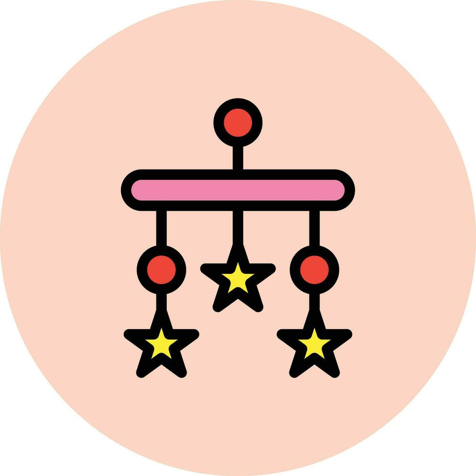 illustrazione del disegno dell'icona di vettore del giocattolo della culla