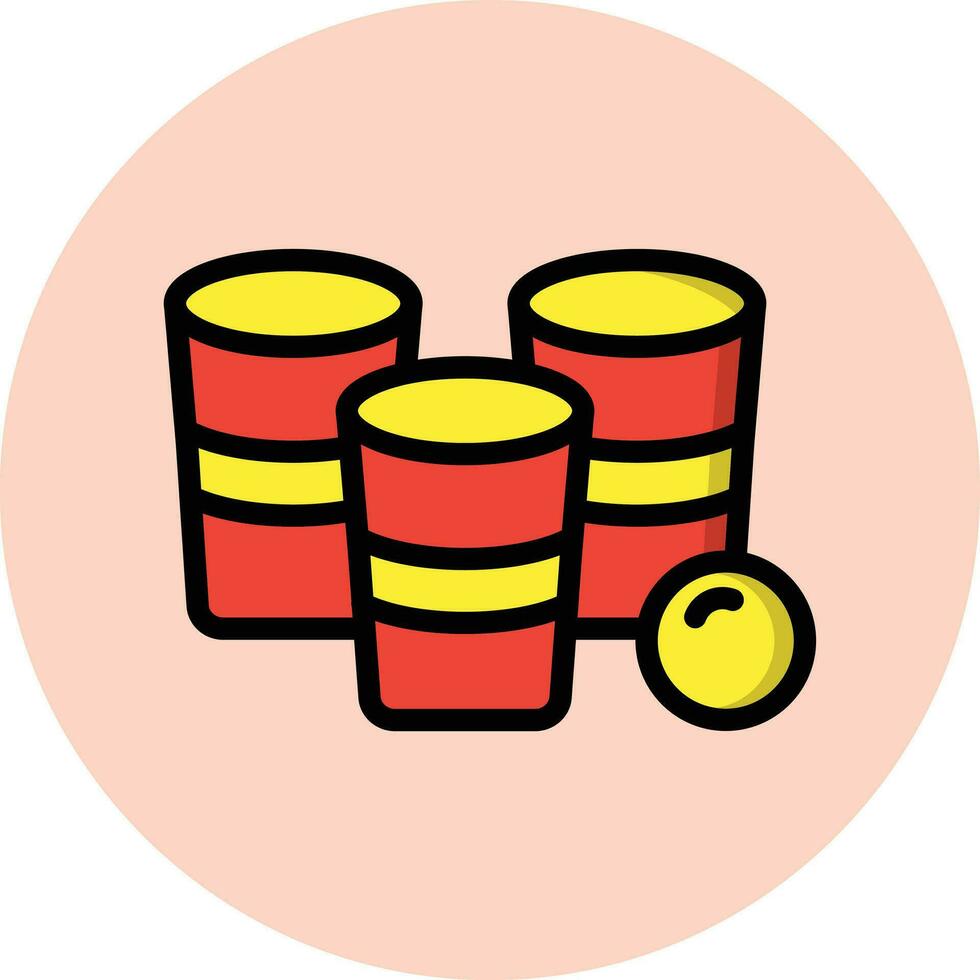 birra pong vettore icona design illustrazione