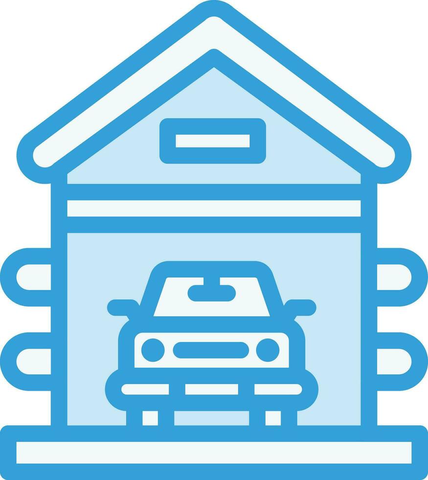 illustrazione del design dell'icona di vettore del garage