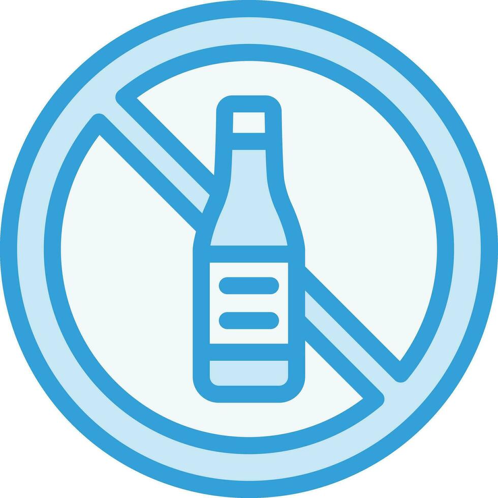 nessuna illustrazione del design dell'icona del vettore di alcol