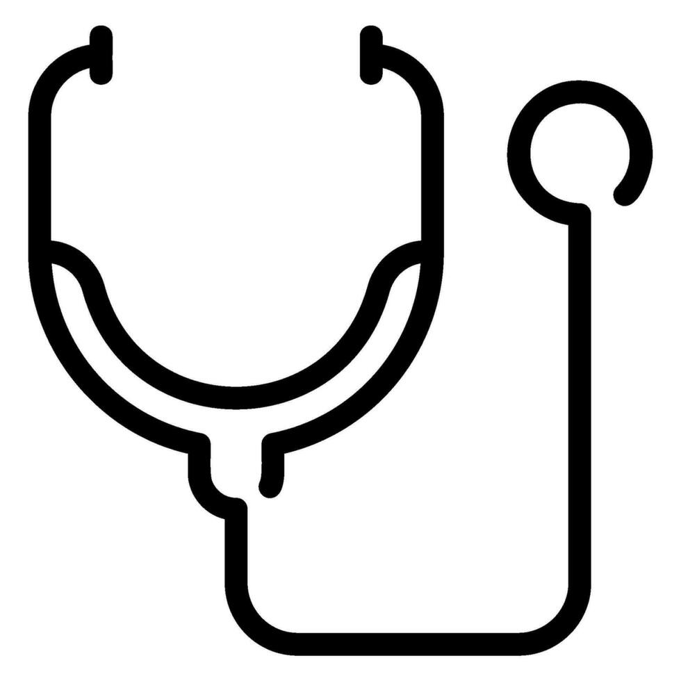 icona della linea dello stetoscopio vettore