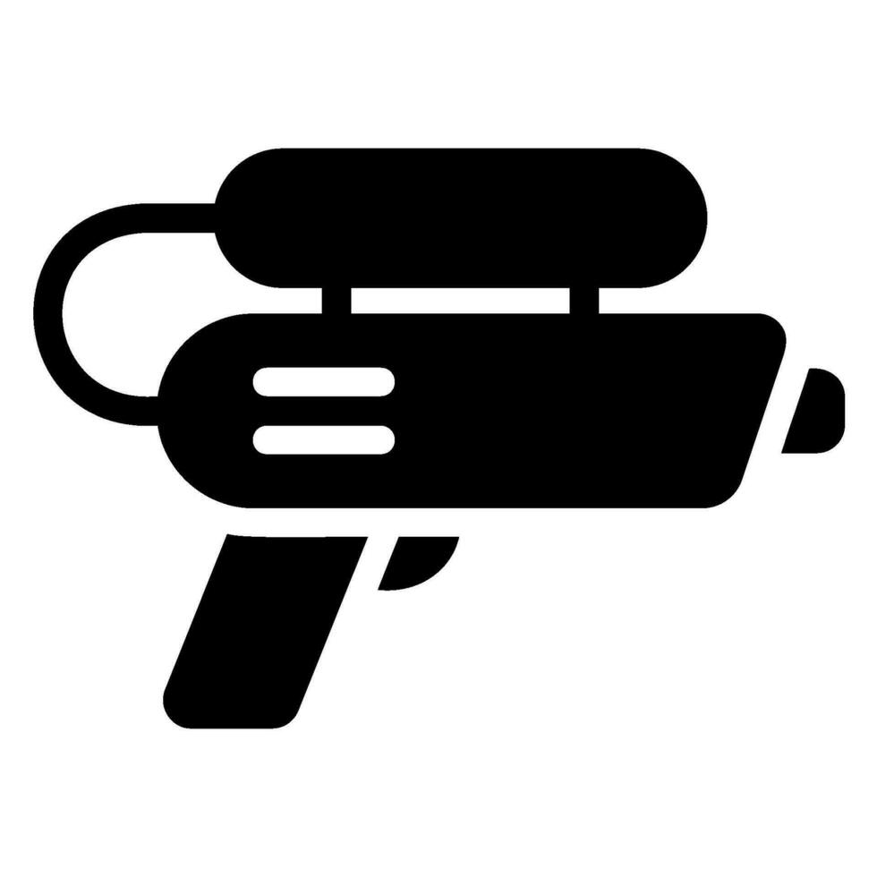 icona del glifo con pistola ad acqua vettore