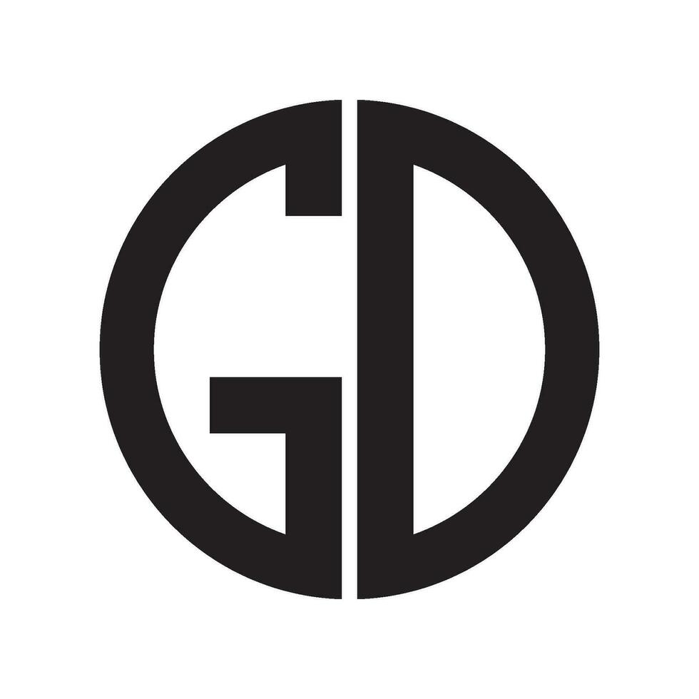 logo della lettera gd vettore