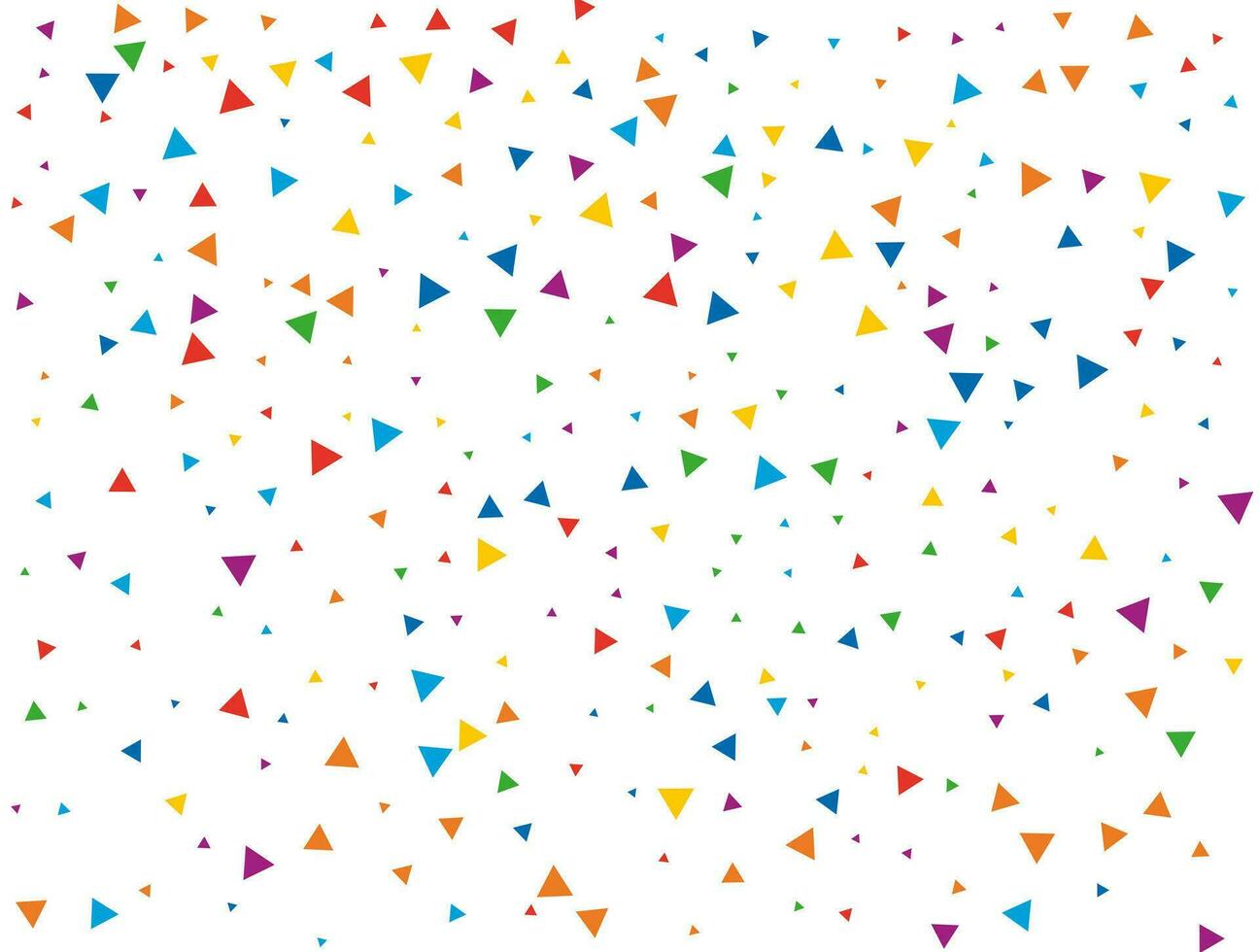 nuovo anno triangolare coriandoli. leggero arcobaleno luccichio coriandoli sfondo. colorato festivo struttura vettore
