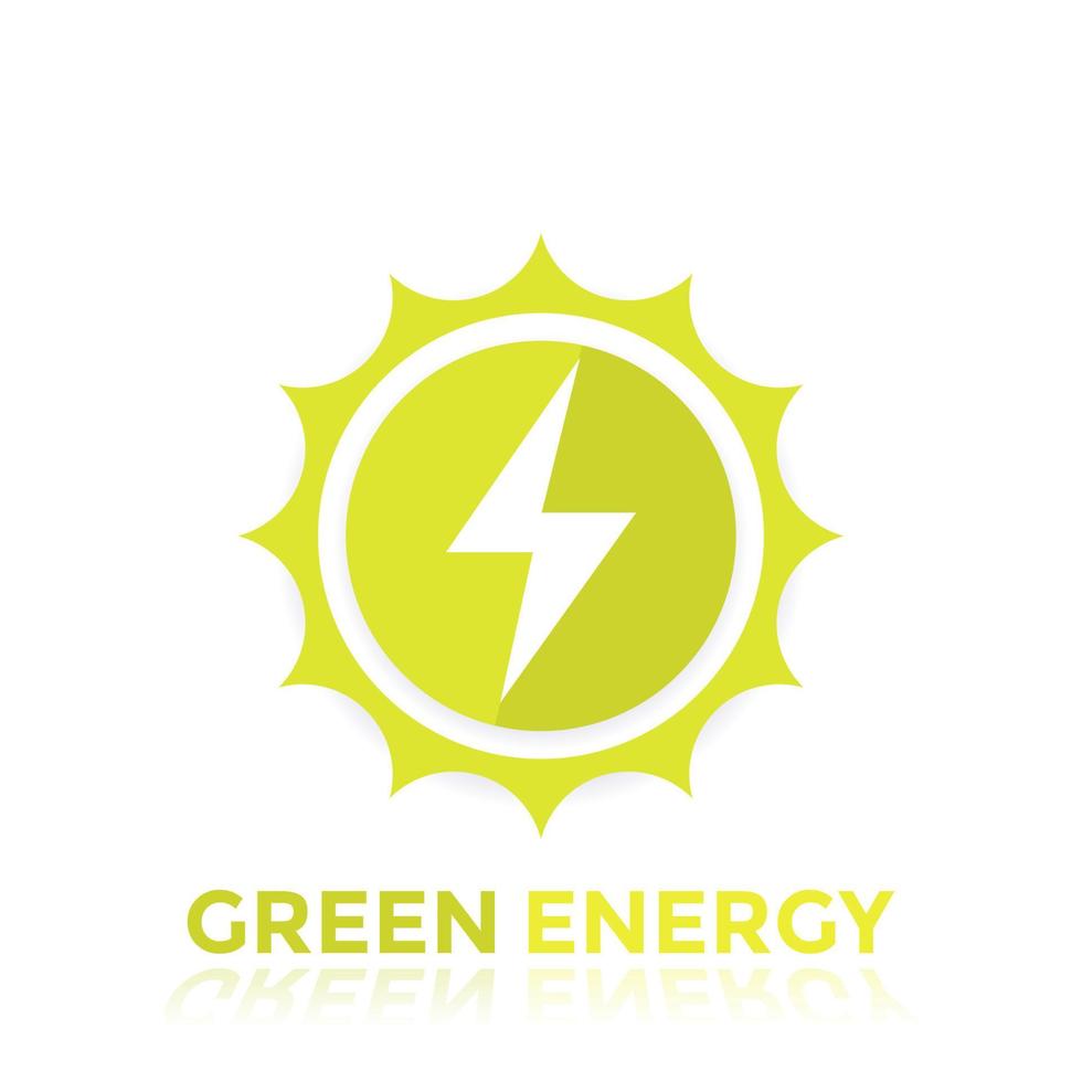 disegno del logo vettoriale di energia verde