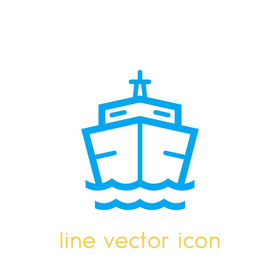 icona della nave su bianco vettore