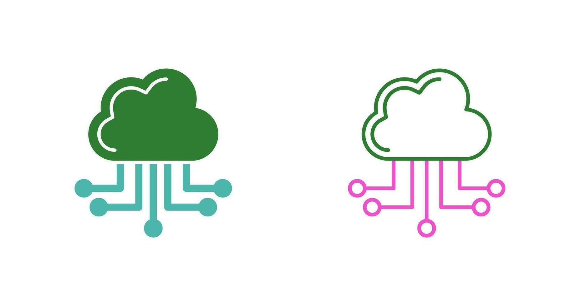 icona del vettore di cloud computing