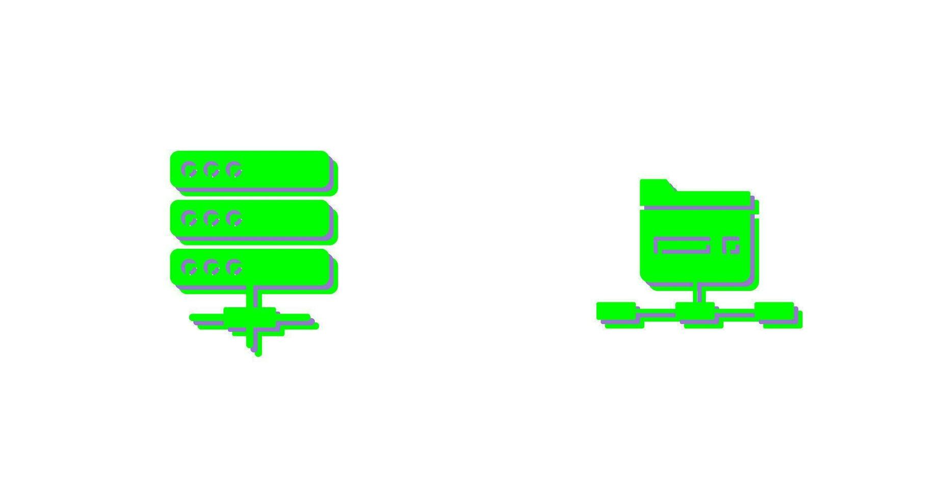 server e Rete icona vettore