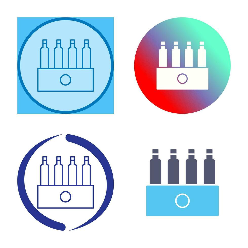 unico imballare di birre vettore icona