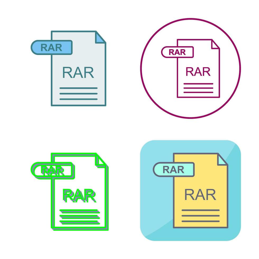 rar vettore icona