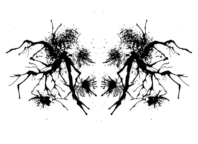 Test inkblot di Rorschach vettore