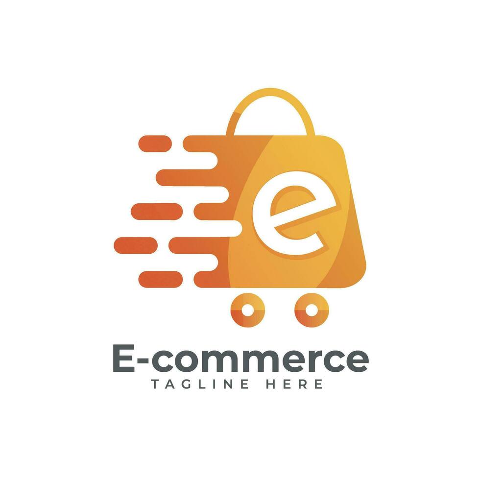 design del logo dell'e-commerce vettore