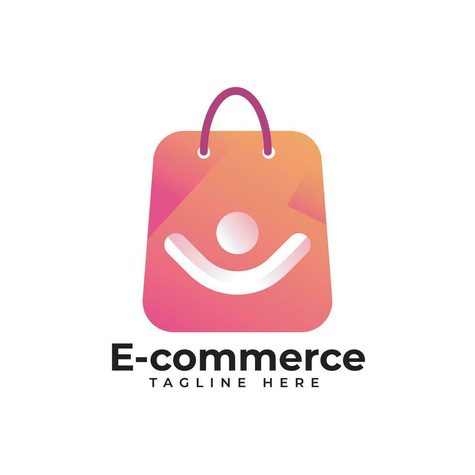 design del logo dell'e-commerce vettore