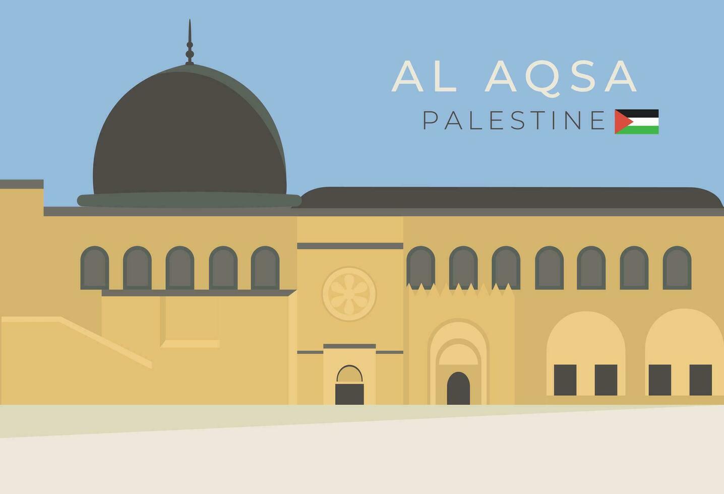 moschea al aqsa Palestina vettore