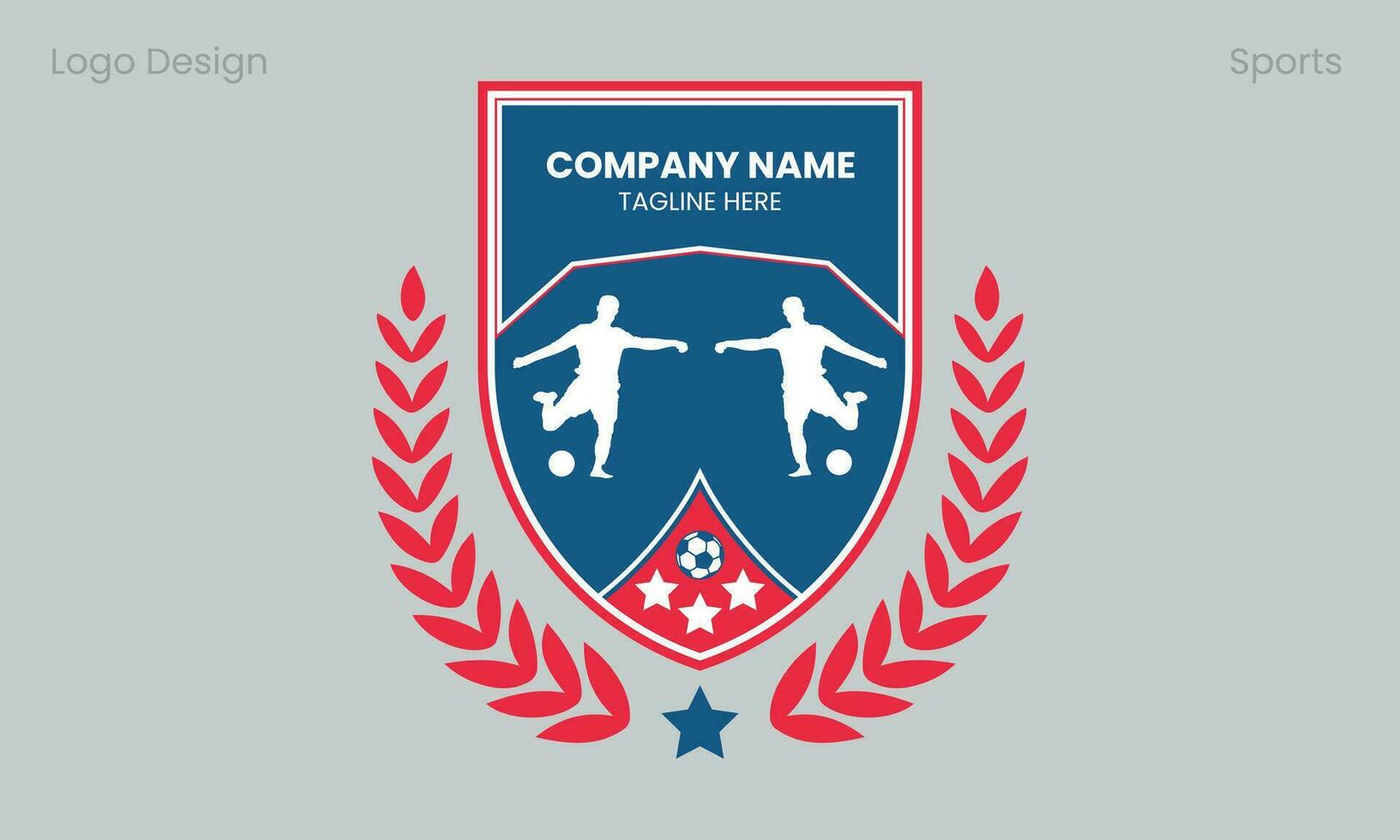 vettore calcio logo disegno, sport logo modello con astratto forme.