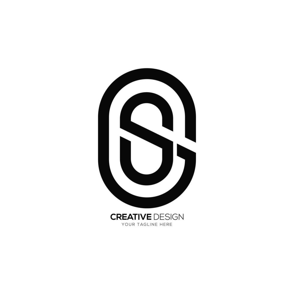 lettera sg o gs iniziale creativo unico forma moderno monogramma astratto logo vettore