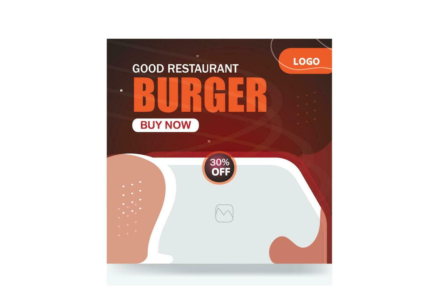 cibo menù ristorante bandiera Pizza sociale media inviare hamburger modello vettore
