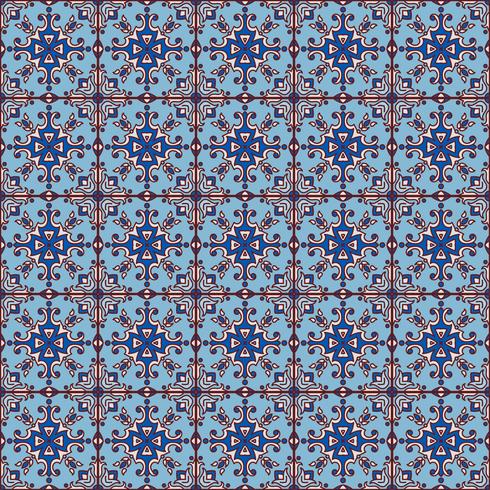 Piastrelle azulejo portoghesi. Patte senza cuciture splendide blu e bianche vettore