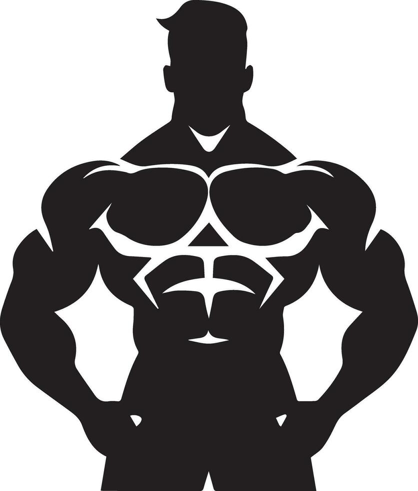 bodybuilding logo vettore silhouette illustrazione 10