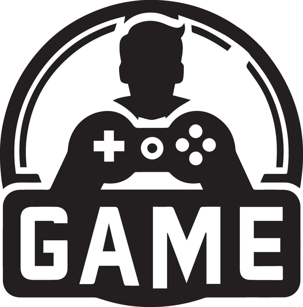 gioco logo vettore illustrazione nero colore 9